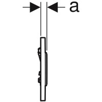 Система пневматического управления смывом писсуара, смывная клавиша типа 10 Geberit белый/матовый хром/матовый хром 116.015.KL.1