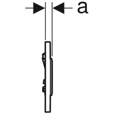 Система пневматического управления смывом писсуара, смывная клавиша типа 10 Geberit черный/глянцевый хром/черный 116.015.KM.1