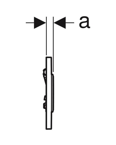 Система пневматического управления смывом писсуара, смывная клавиша типа 10 Geberit черный/глянцевый хром/черный 116.015.KM.1