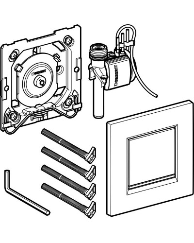 Система пневматического управления смывом писсуара, смывная клавиша типа 30 Geberit глянцевый хром/матовый хром/глянцевый хром 116.017.KH.1