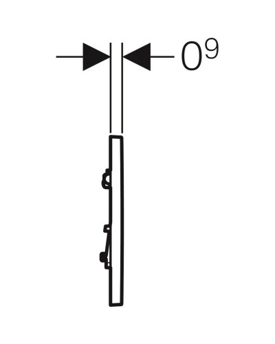 Система пневматического управления смывом писсуара, смывная клавиша типа 30 Geberit белый/позолота/белый 116.017.KK.1