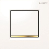 Система пневматического управления смывом писсуара, смывная клавиша типа 30 Geberit белый/позолота/белый 116.017.KK.1