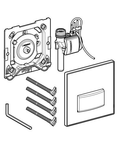 Система пневматического управления смывом писсуара, смывная клавиша типа 50 Geberit полированный хром 116.016.GH.5