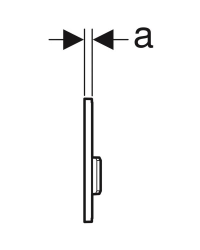 Система пневматического управления смывом писсуара, смывная клавиша типа 50 Geberit альпийский белый/полированный хром 116.016.11.5