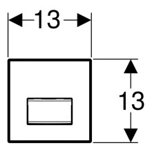 Система пневматического управления смывом писсуара, смывная клавиша типа 50 Geberit умбра/полированный хром 116.016.SQ.5