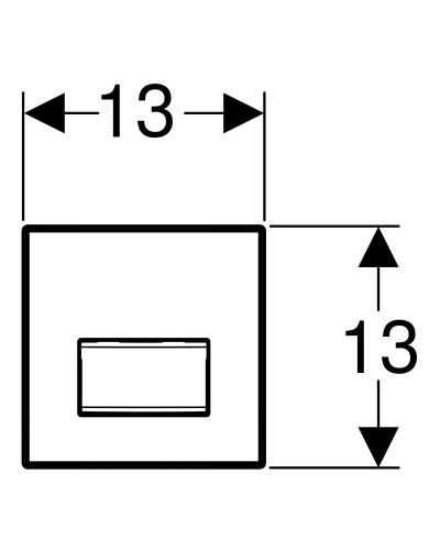 Система пневматического управления смывом писсуара, смывная клавиша типа 50 Geberit умбра/полированный хром 116.016.SQ.5
