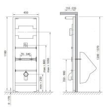 Инсталляционная система для писсуара Cersanit Link IN-PI-LINK