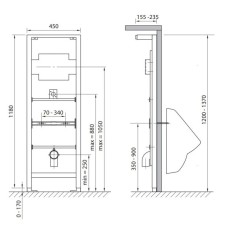 Инсталляционная система для писсуара Cersanit Link IN-PI-LINK