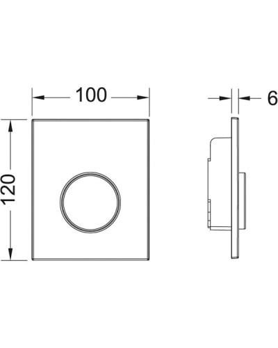 Смывная клавиша для писсуара TECE TECEloop белый с антибактериальным покрытием 9242640