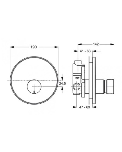 Смывное устройство для писсуара Ideal Standard Ceraplus B8300AA