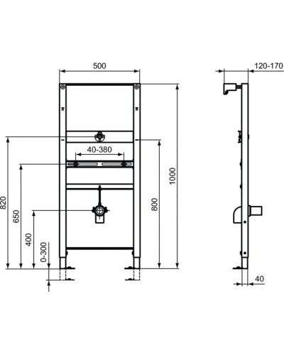Монтажный элемент для писсуара Ideal Standard Prosys R010367