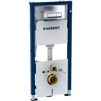 Инсталляция Geberit Duofix 458.128.21.1 для унитаза с клавишей смыва Хром