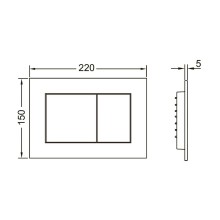 Инсталляция Tece Profil 9400412 для подвесного унитаза с кнопкой смыва Хром глянцевый