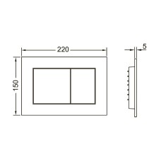Инсталляция Tece Profil 9400412 для подвесного унитаза с кнопкой смыва Хром глянцевый