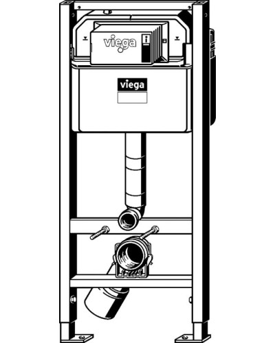 Инсталляция Viega Prevista Dry 771 973 для подвесных унитазов с бачком, без клавиши смыва