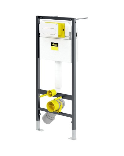 Инсталляция Viega Prevista Dry 792 831 для подвесных унитазов с бачком, с клавишей смыва Белого цвета