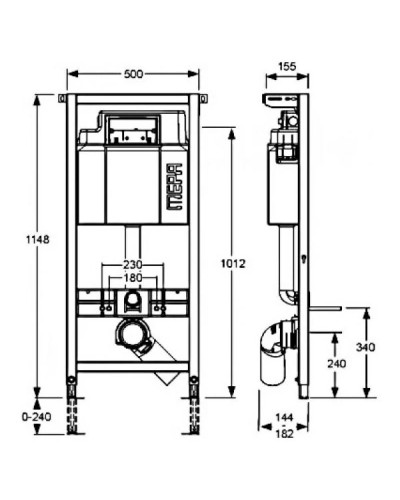 Комплект подвесной унитаз Ideal Standard Tesi T007901 + T352701 + система инсталляции Mepa 512318