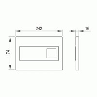 Инсталляция Pestan Fluenta SET40006356DB для унитаза со смывным бачком и Черной клавишей смыва