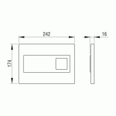 Инсталляция Pestan Fluenta SET40006356DB для унитаза со смывным бачком и Черной клавишей смыва