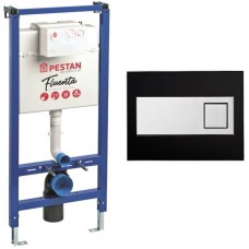 Инсталляция Pestan Fluenta SET40006356DB для унитаза со смывным бачком и Черной клавишей смыва