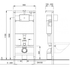 Инсталляция Pestan Fluenta 40006356 для унитаза со смывным бачком без клавиши смыва