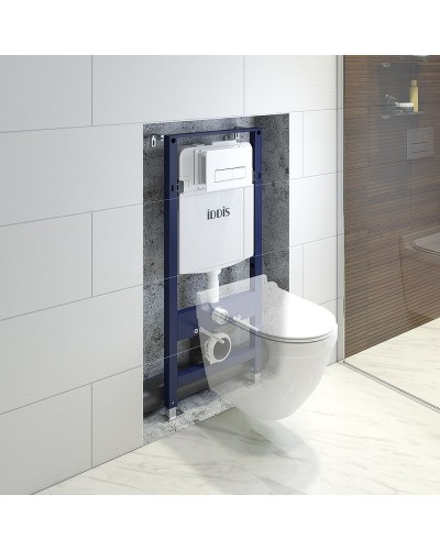 Инсталляция Iddis Optima Home OPH0000i32K для унитаза с Белой клавишей смыва