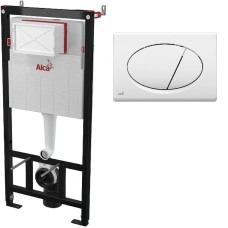 Инсталляция Alcaplast Sadromodul AM101/1120-3:1 RU M70-0001 для унитаза с Белой клавишей смыва