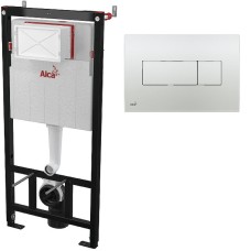 Инсталляция Alcaplast Sadromodul AM101/1120-3:1 RU M371-0001 для унитаза с клавишей смыва Хром гляннец