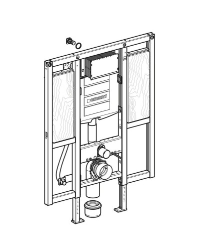Монтажный элемент для подвесного унитаза, H112, Sigma 12 см, для лиц с ограниченными возможностями Geberit Duofix 111.375.00.5