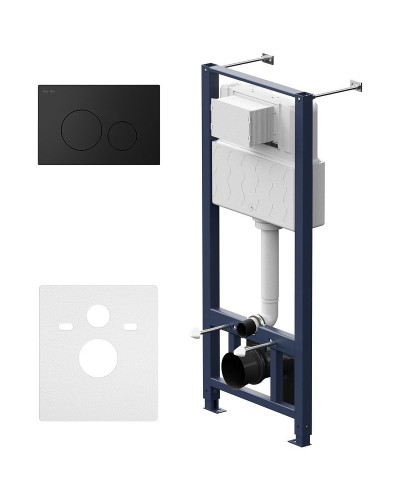 Инсталляция AM.PM Pro I012704.9038 для подвесного унитаза с Черной матовой клавишей смыва