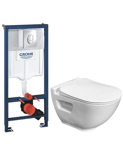 Комплект подвесной унитаз Bien Harmony HRKA052N2VP0W3000 + система инсталляции Grohe 38721001