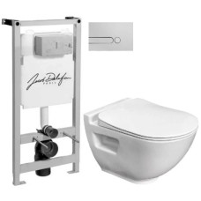 Комплект подвесной унитаз Bien Harmony HRKA052N2VP0W3000 + система инсталляции Jacob Delafon E5504-NF + E4326-CP