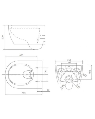 Комплект подвесной унитаз SSWW NC2038 + система инсталляции Grohe 38721001