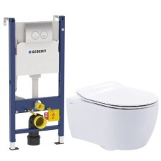 Комплект подвесной унитаз SSWW NC2038 + система инсталляции Geberit 458.124.21.1
