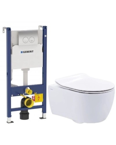 Комплект подвесной унитаз SSWW NC2038 + система инсталляции Geberit 458.124.21.1