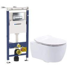 Комплект подвесной унитаз SSWW NC2038 + система инсталляции Geberit 458.125.21.1