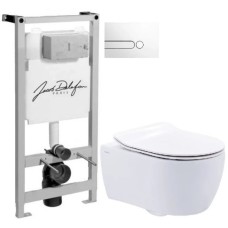 Комплект подвесной унитаз SSWW NC2038 + система инсталляции Jacob Delafon E5504-NF + E4326-00