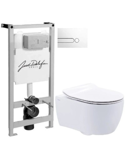 Комплект подвесной унитаз SSWW NC2038 + система инсталляции Jacob Delafon E5504-NF + E4326-00