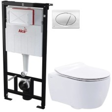 Комплект подвесной унитаз SSWW NC2038 + система инсталляции AlcaPlast AM101/11203:1RUSSETM71