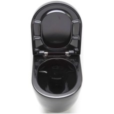 Комплект подвесной унитаз SSWW CT2038BLACK + система инсталляции Geberit 111.362.00.5