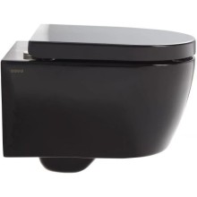 Комплект подвесной унитаз SSWW CT2038BLACK + система инсталляции Geberit 111.362.00.5