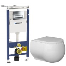 Комплект подвесной унитаз Bien Flash FLKA052N1VP0W3000 + система инсталляции Geberit 458.125.21.1