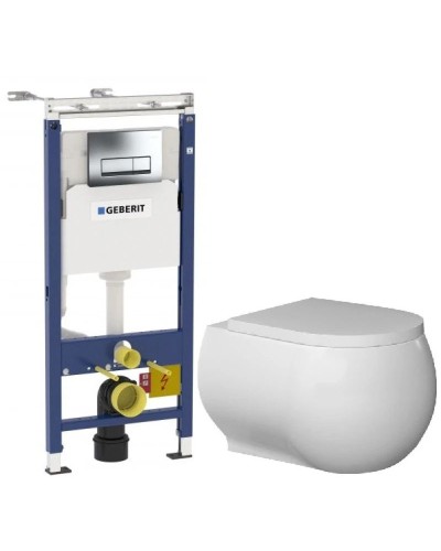 Комплект подвесной унитаз Bien Flash FLKA052N1VP0W3000 + система инсталляции Geberit 458.125.21.1