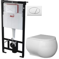Комплект подвесной унитаз Bien Flash FLKA052N1VP0W3000 + система инсталляции AlcaPlast AM101/11203:1RUSSETM70
