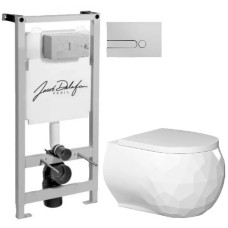 Комплект подвесной унитаз Bien Pent PNKA052N1VP0W3000 + система инсталляции Jacob Delafon E5504-NF + E4326-CP