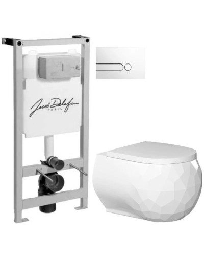 Комплект подвесной унитаз Bien Pent PNKA052N1VP0W3000 + система инсталляции Jacob Delafon E5504-NF + E4326-00