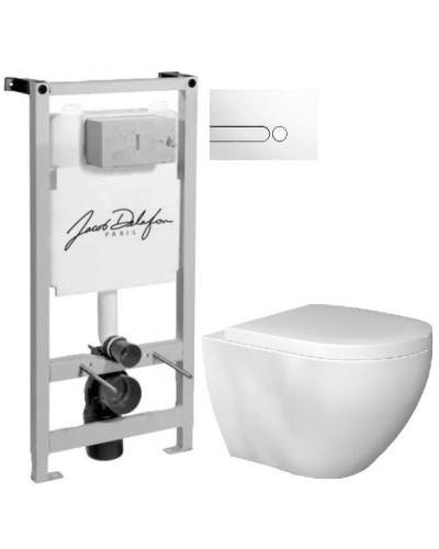 Комплект подвесной унитаз Bien Dune DNKA052N1VP0W3000 + система инсталляции Jacob Delafon E5504-NF + E4326-00