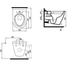 Комплект подвесной унитаз Bien Mineral MNKA052N1VP0W3000 + система инсталляции Grohe 38721001