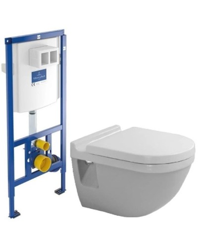 Комплект подвесной унитаз Duravit Starck 3 2200090000 + 0063810000 + система инсталляции Villeroy & Boch 92246100