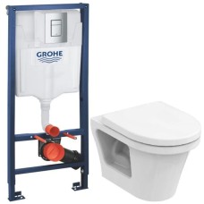 Комплект подвесной унитаз Toto CF CW132Y#NW1 + VC130 + система инсталляции Grohe 38772001